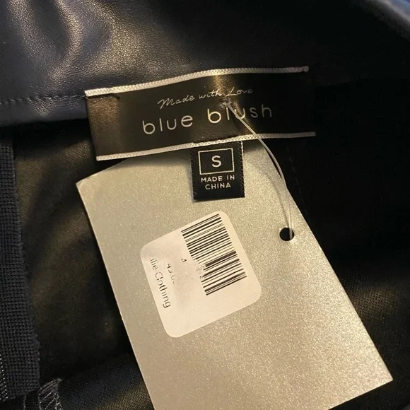 Blue Blush Black Skorts Satin Elegance - Picture 2 of 6